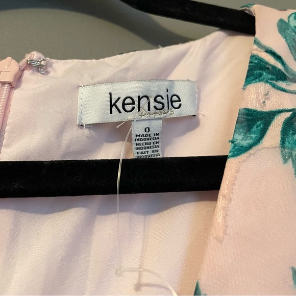 NWOT Kenzie Sz 0 Women’s Pink Floral Ruffle Midi Short Sleeve Dress Ret $149! - Picture 6 of 16
